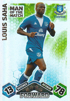 Louis Saha Everton 2009/10 Topps Match Attax Man of the Match #386